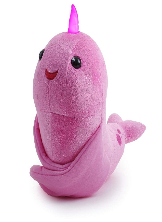WowWee Fingerlings Hugs - Rachel (Pink Glitter) - Interactive Plush Narwhal - Image 1